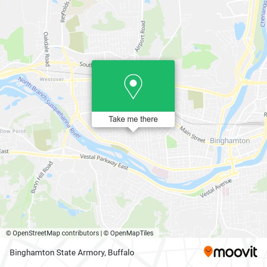 Binghamton State Armory map