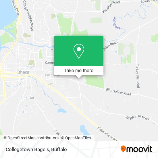 Mapa de Collegetown Bagels