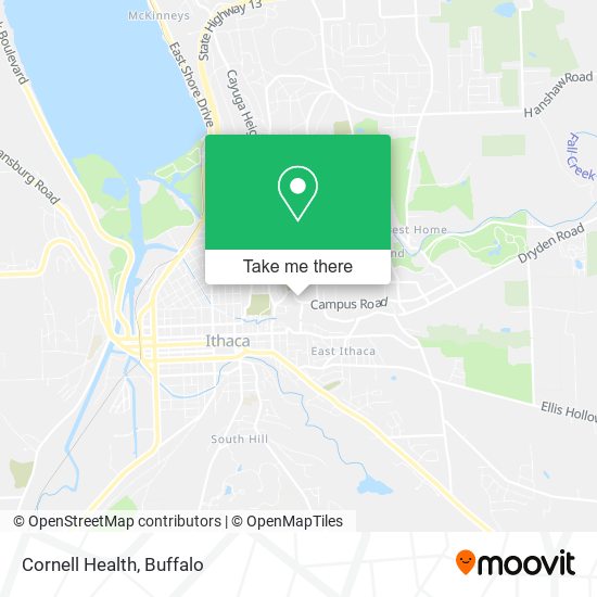 Cornell Health map