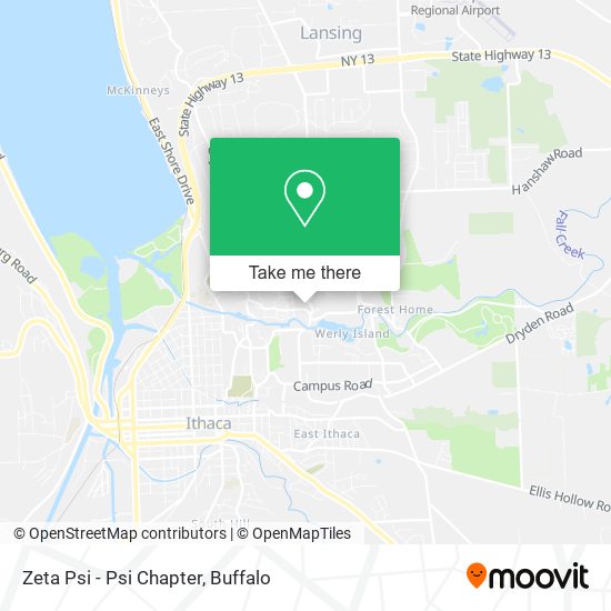 Mapa de Zeta Psi - Psi Chapter