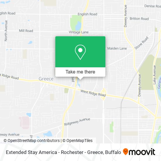 Mapa de Extended Stay America - Rochester - Greece
