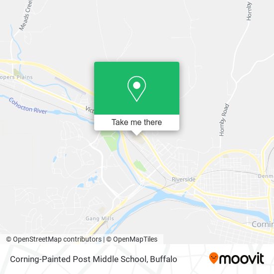 Corning-Painted Post Middle School map