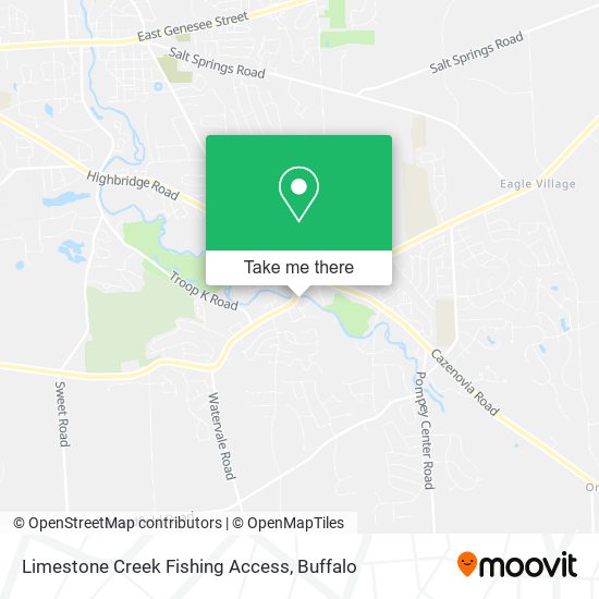 Mapa de Limestone Creek Fishing Access