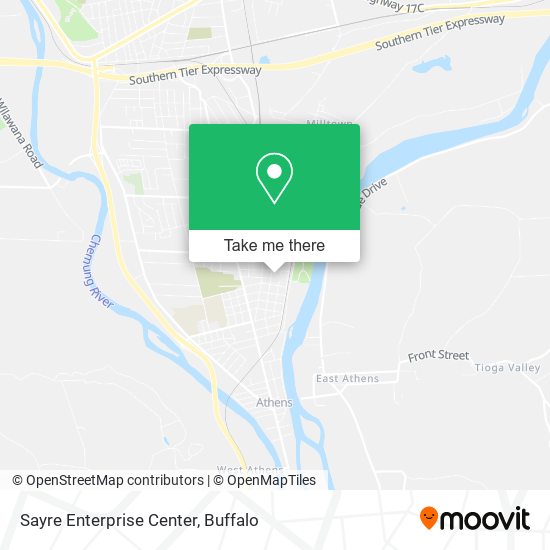 Mapa de Sayre Enterprise Center