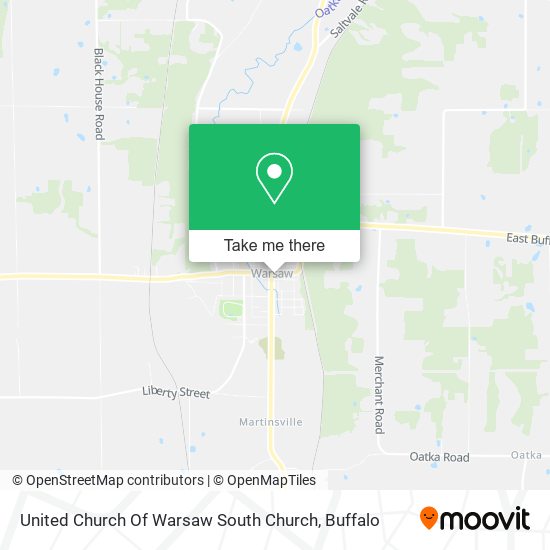 United Church Of Warsaw South Church map
