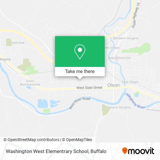 Mapa de Washington West Elementrary School