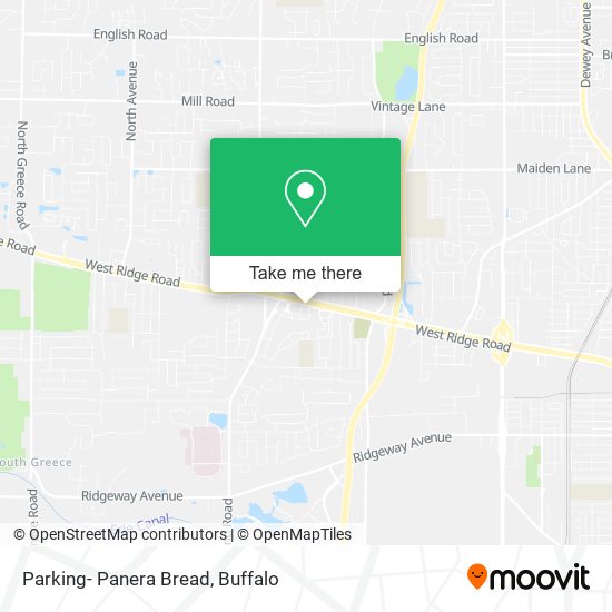 Parking- Panera Bread map