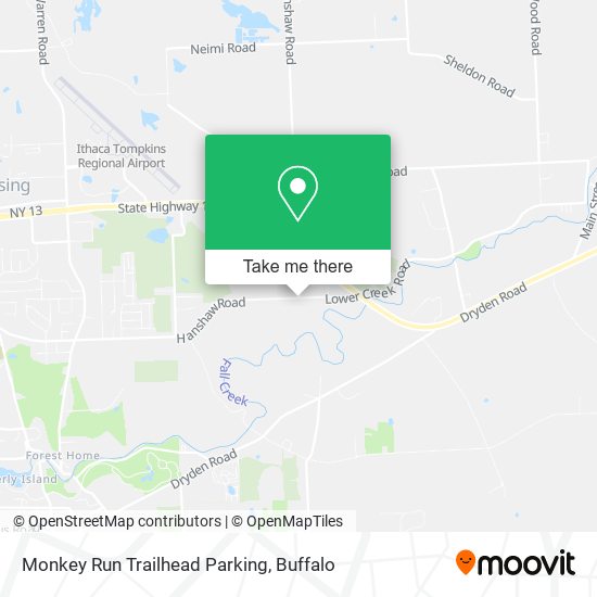 Monkey Run Trailhead Parking map