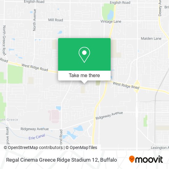 Regal Cinema Greece Ridge Stadium 12 map