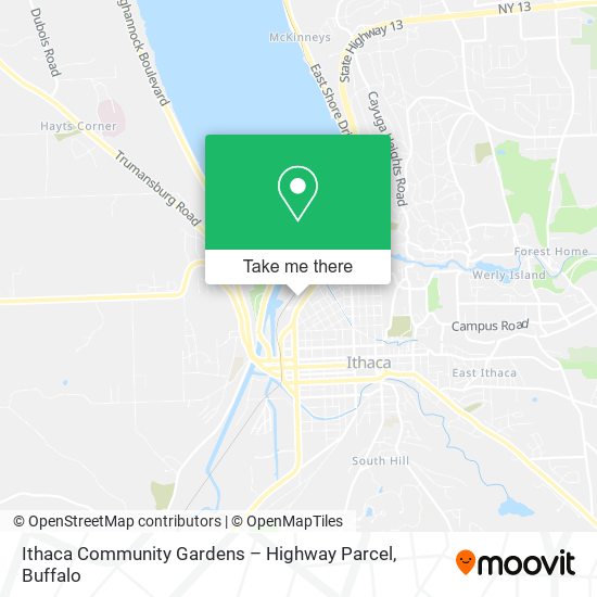 Mapa de Ithaca Community Gardens – Highway Parcel
