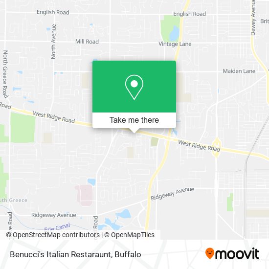 Mapa de Benucci's Italian Restaraunt