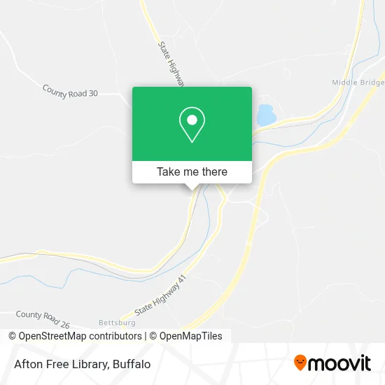 Afton Free Library map