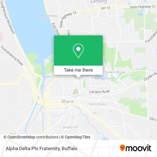 Alpha Delta Phi Fraternity map