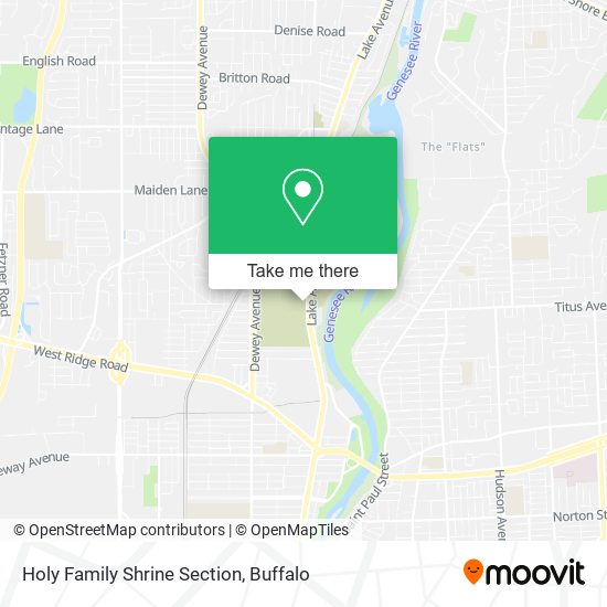 Holy Family Shrine Section map