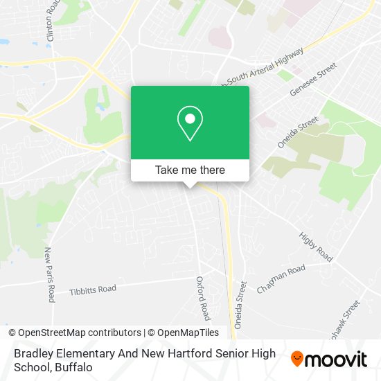 Bradley Elementary And New Hartford Senior High School map