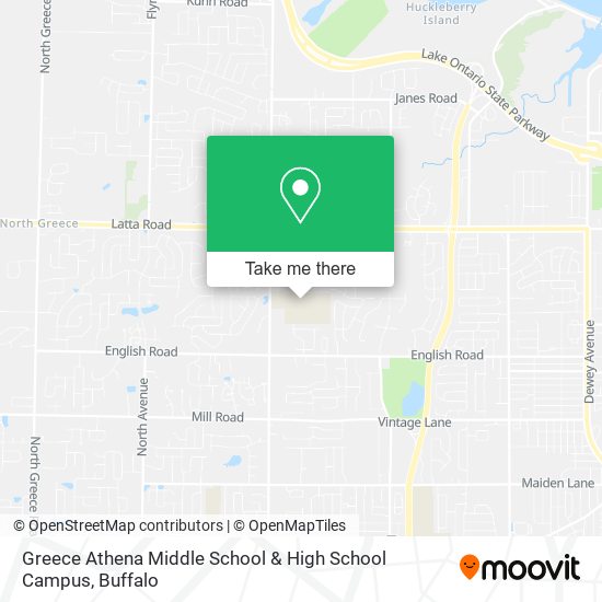 Mapa de Greece Athena Middle School & High School Campus
