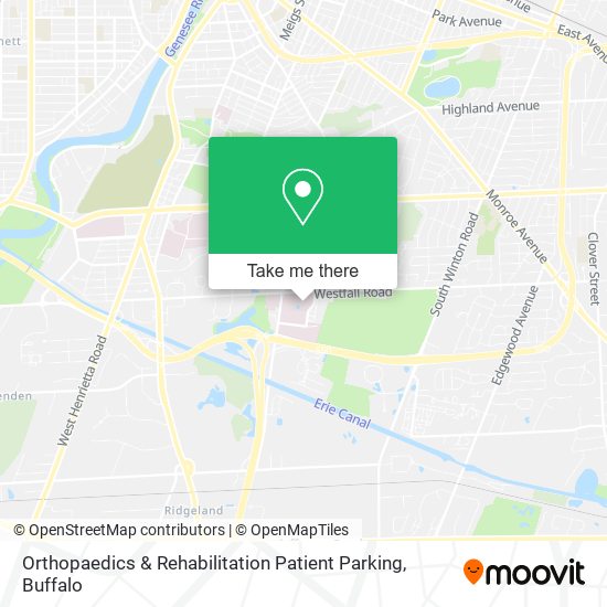 Orthopaedics & Rehabilitation Patient Parking map