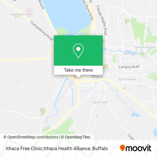 Mapa de Ithaca Free Clinic;Ithaca Health Alliance