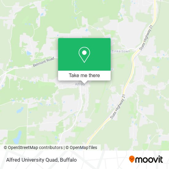 Mapa de Alfred University Quad