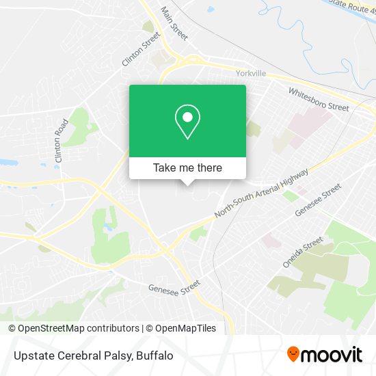 Upstate Cerebral Palsy map