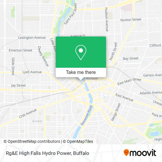 Mapa de Rg&E High Falls Hydro Power