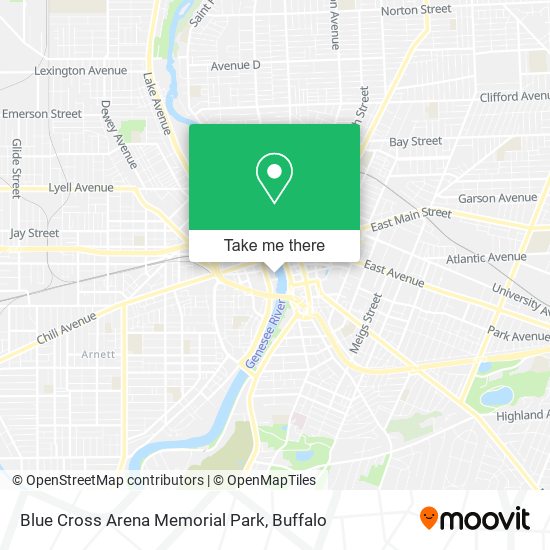 Blue Cross Arena Memorial Park map