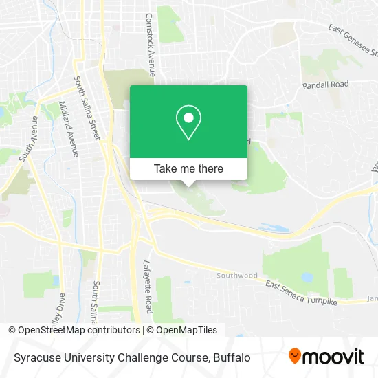 Syracuse University Challenge Course map