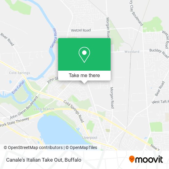 Canale's Italian Take Out map