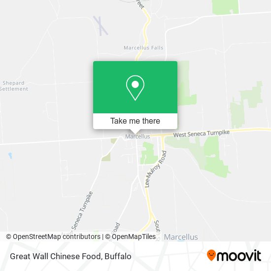 Mapa de Great Wall Chinese Food