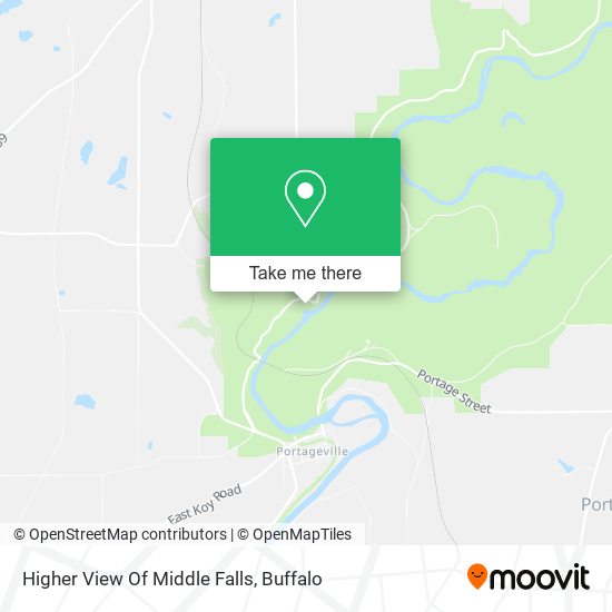 Higher View Of Middle Falls map
