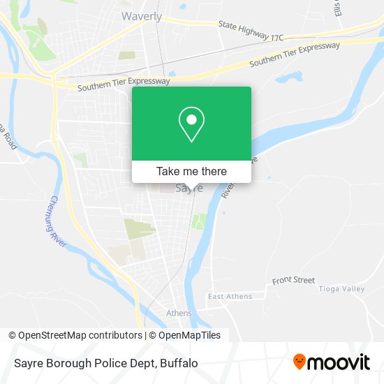 Sayre Borough Police Dept map