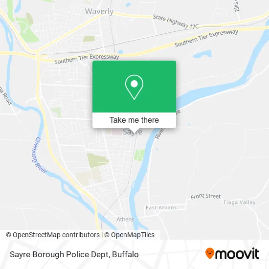 Sayre Borough Police Dept map