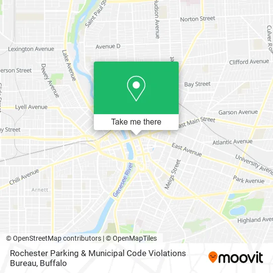 Rochester Parking & Municipal Code Violations Bureau map