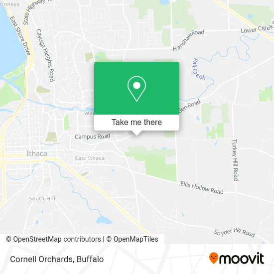 Cornell Orchards map