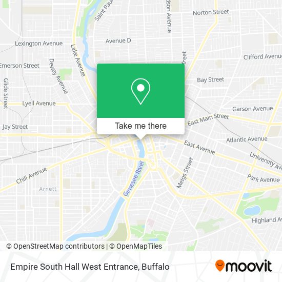 Empire South Hall West Entrance map
