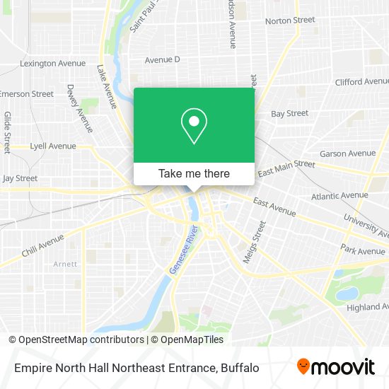 Empire North Hall Northeast Entrance map