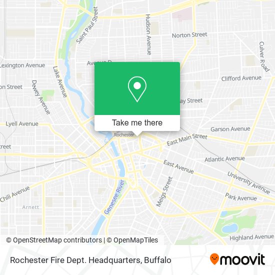 Rochester Fire Dept. Headquarters map