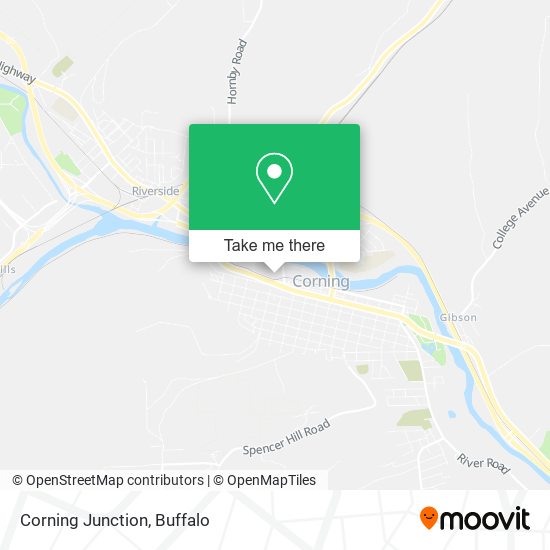 Corning Junction map