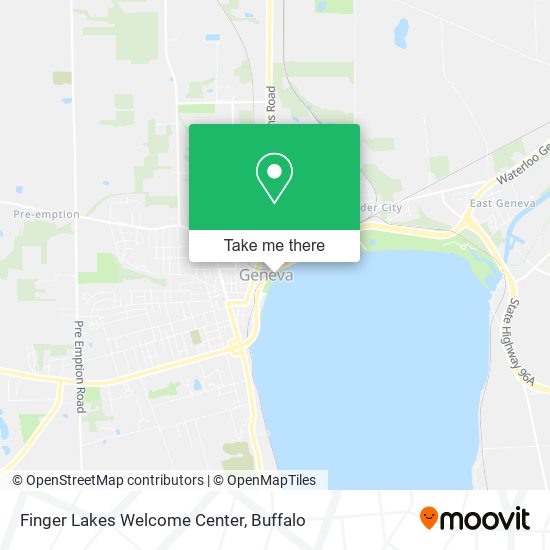 Mapa de Finger Lakes Welcome Center