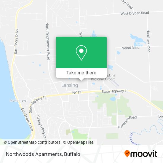 Mapa de Northwoods Apartments