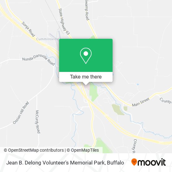 Jean B. Delong Volunteer's Memorial Park map