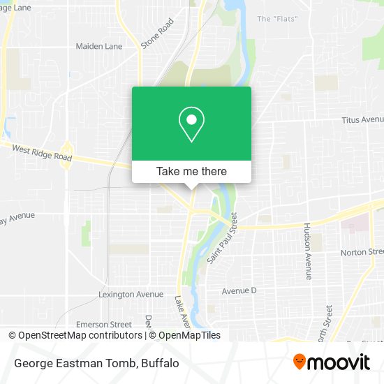 George Eastman Tomb map
