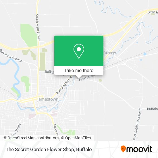 The Secret Garden Flower Shop map