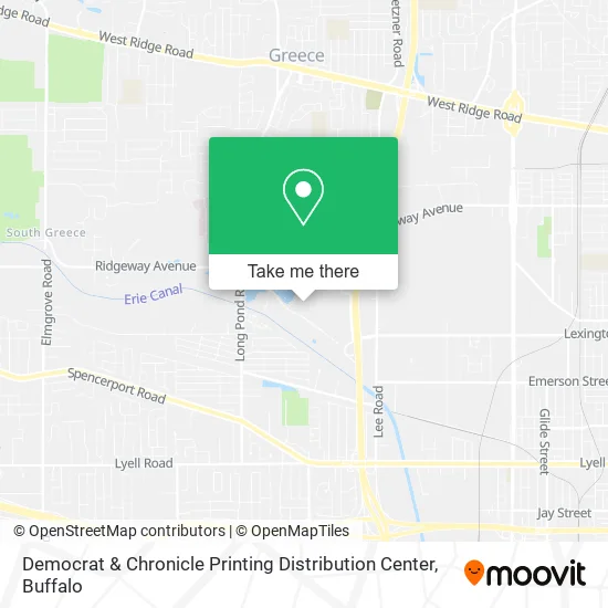 Democrat & Chronicle Printing Distribution Center map
