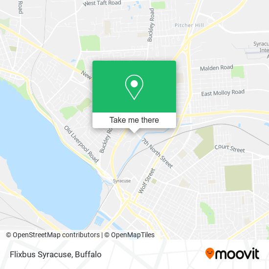 Mapa de Flixbus Syracuse