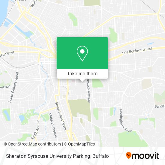Mapa de Sheraton Syracuse University Parking
