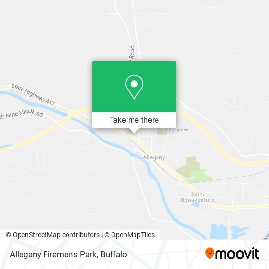 Allegany Firemen's Park map