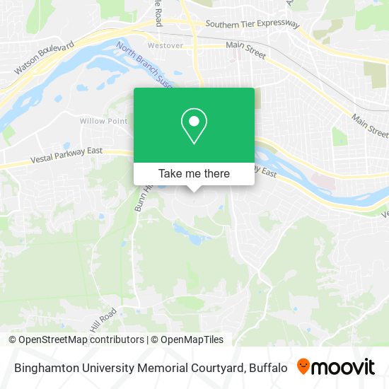 Mapa de Binghamton University Memorial Courtyard