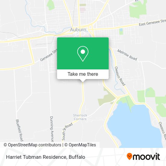 Harriet Tubman Residence map