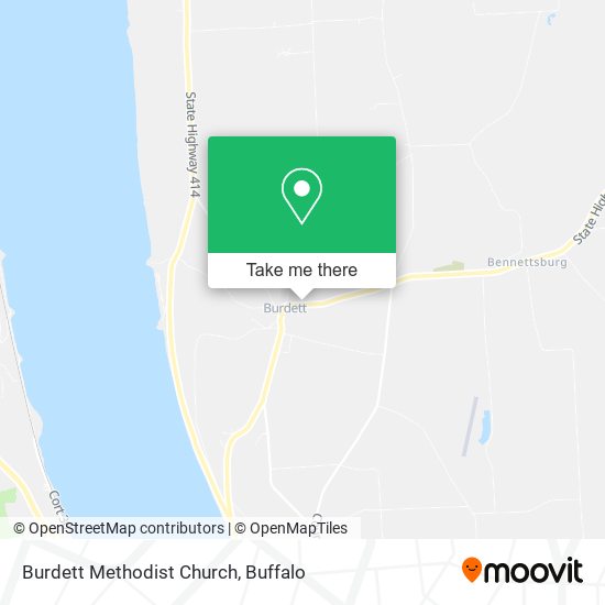 Burdett Methodist Church map